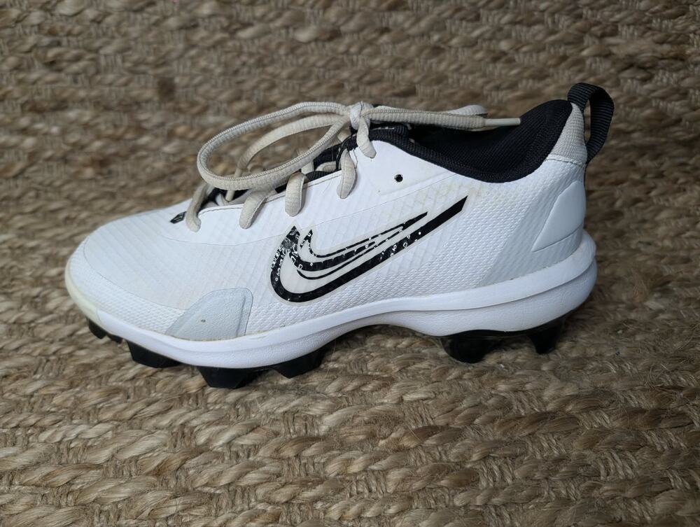 Nike Force Trout 9 Pro MCS Baseball Cleats White Black Boys Size 4.5 Y